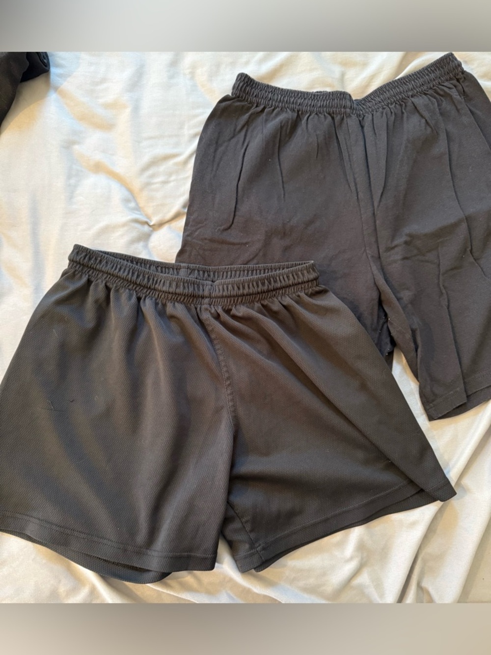 2 for 1 Hanes Black Men's Athletic Shorts Duo